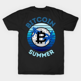 Bitcoin Summer Retro Sunset T-Shirt